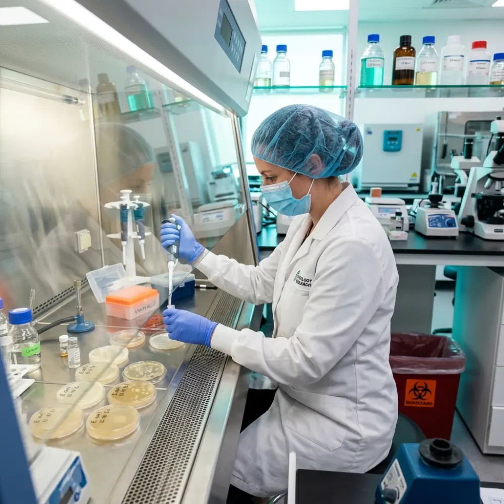Técnica de laboratorio para validaciones microbiológicas